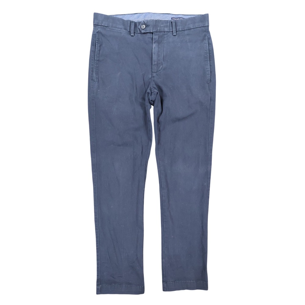 Cremieux Chino Pants Mens 32x32 Navy Blue Cotton Comfort Stretch Slim Fit
